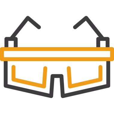 Gözlük. Web simgesi basit illüstrasyon