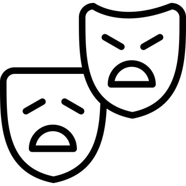 maske yüz simgesi, özet vektör çizimi