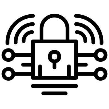 kilit simgesi, vektör illüstrasyonu