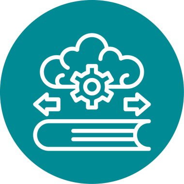 bulut hesaplama simgesi vektör illüstrasyon tasarımı