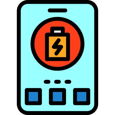 mobil aygıt simgesi. akıllı telefon aygıtı vektör simgesi rengi düz izole