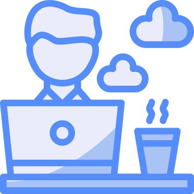 Kahve. Web simgesi basit illüstrasyon