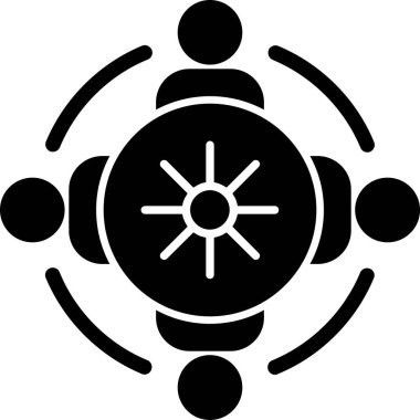 Bir çiçek simgesinin vektör illüstrasyonu