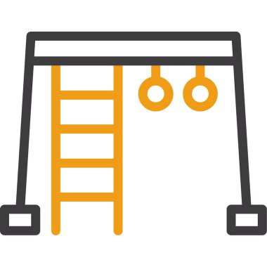 Merdiven düz vektör simgesi