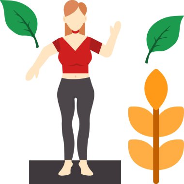 Arka planda yaprakları ve bitkileri olan kadın