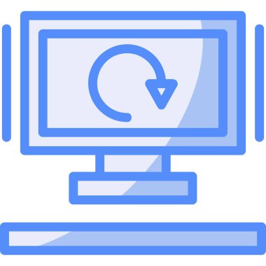 Bilgisayar. Web simgesi basit illüstrasyon