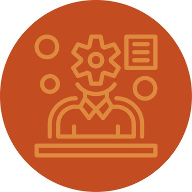 Çemberdeki bir adamın vektör çizimi