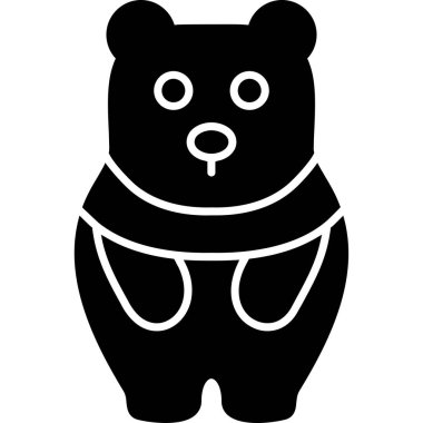 Ayı. Web simgesi basit tasarım