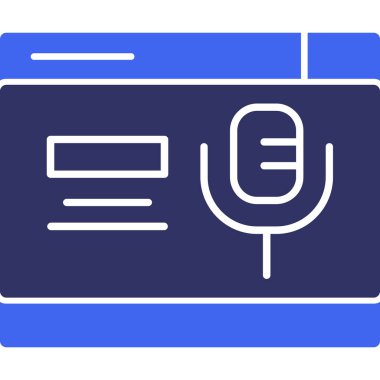 Ses. Web simgesi basit illüstrasyon