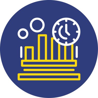 Zaman yönetimi simgesinin vektör illüstrasyonu