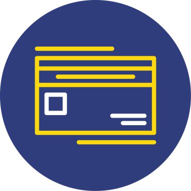 Kredi kartı ikonu vektör illüstrasyonu