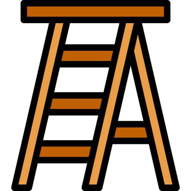 Kürsü sandalyesi simgesi - taslak biçimi