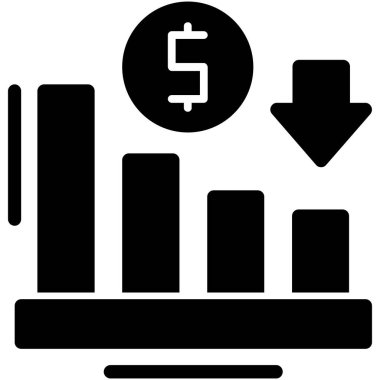 Grafik grafik simgesi, düz stil