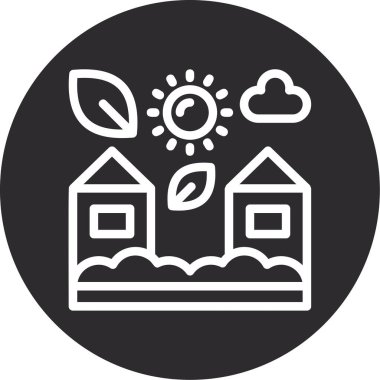 Ev ikonu. Web için ev vektör simgelerinin basit illüstrasyonu