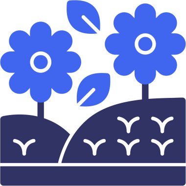 Çiçekler. Web simgesi basit illüstrasyon