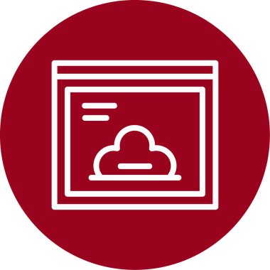 Bulut simgesi vektör illüstrasyonu