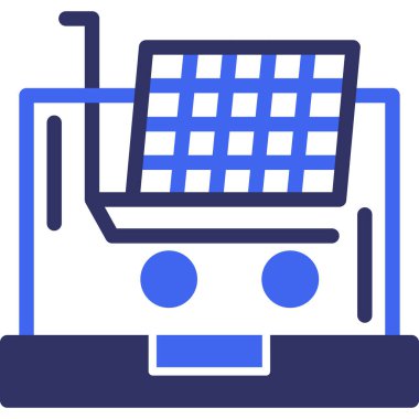 robot ağ simgesi, vektör illüstrasyonu