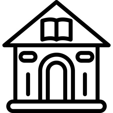 Üniversite binası. Web simgesi