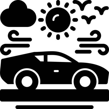 - Araba. Web simgesi basit illüstrasyon