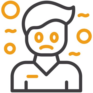 avatar duygu yüz simgesi ana hat biçiminde