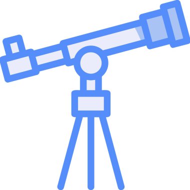 Teleskop. Web simgesi basit illüstrasyon