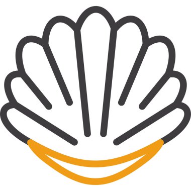 Kabuk. Web simgesi basit illüstrasyon