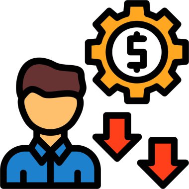 Para büyüme vektör simgesi