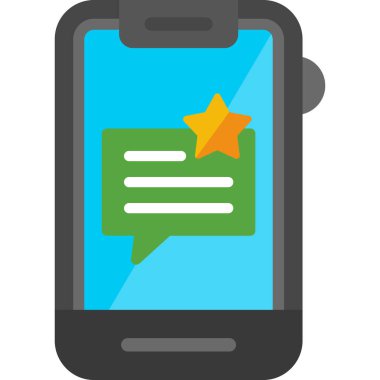 sohbet ileti simgesi, düz tasarım