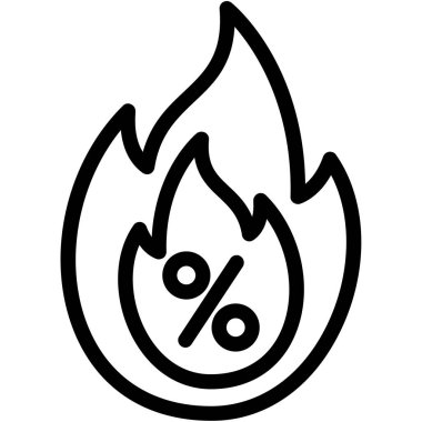 İndirim. Web simgesi basit illüstrasyon