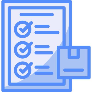 Simgeyi kontrol et. Web için kontrol listesi vektör simgesinin basit illüstrasyonu