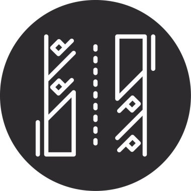 Yol işaretinin vektör illüstrasyonu