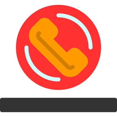 Telefonunuz var. Web simgesi basit illüstrasyon