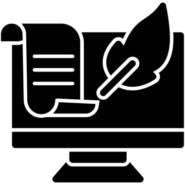 dizüstü bilgisayar simgesi, vektör illüstrasyonu