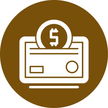 Para için. Web simgesi basit illüstrasyon