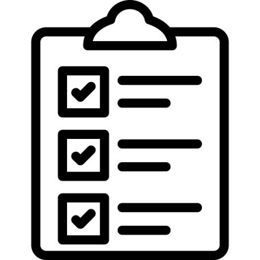 Kontrol listesi. Web simgesi basit tasarım