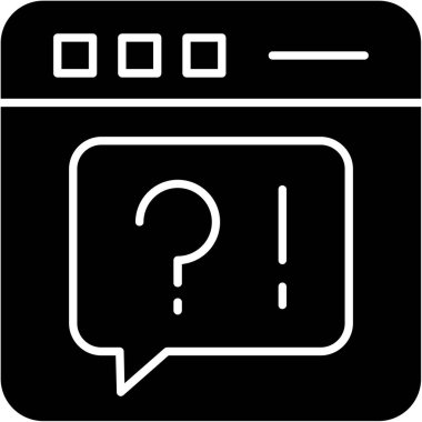 Soru simgesi, basit vektör illüstrasyonu