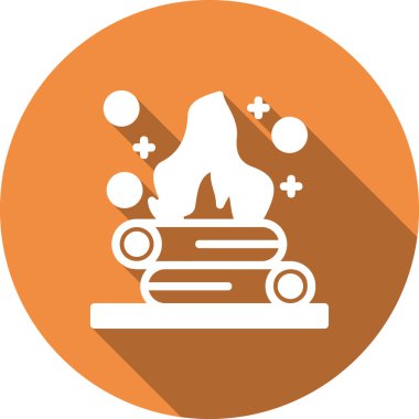 Bir şömine simgesinin vektör illüstrasyonu