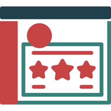 Yıldız Kabartması Çoklu Renk, Vektör İllüstrasyonu