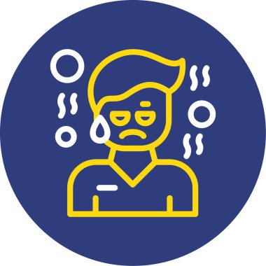 Üzücü. Web simgesi basit illüstrasyon