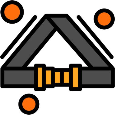 Spor salonu. Web simgesi basit illüstrasyon