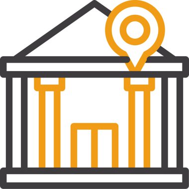 Bir konum simgesinin vektör illüstrasyonu