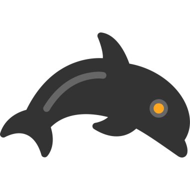 Yunus düz vektör simgesi