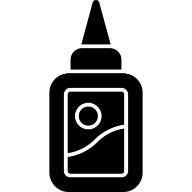 Kozmetik şişe simgesi, basit tasarım illüstrasyonu