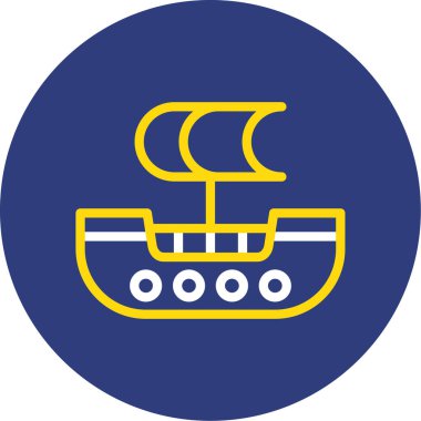 Gemi simgesi vektör illüstrasyonu