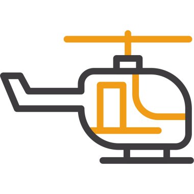 Helikopter simgesi vektör illüstrasyonu