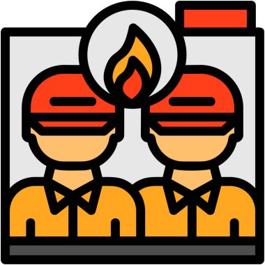 Yangın. Web simgesi basit illüstrasyon