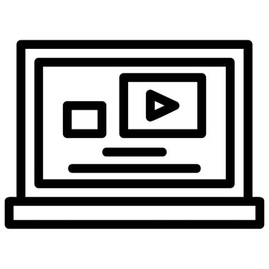 video oynatıcı simgesi, vektör illüstrasyonu