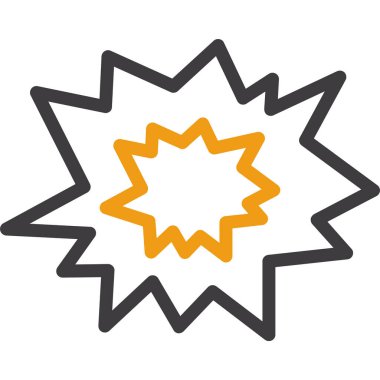 Beyaz arkaplanda sarı yıldız, illüstrasyon, vektör