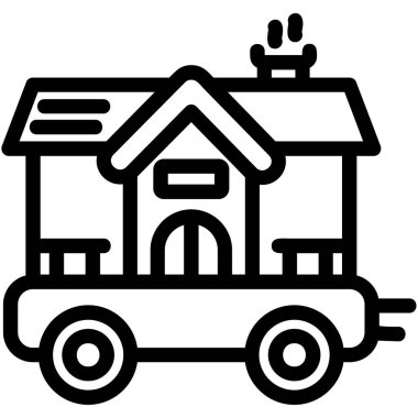 ev simgesini, basit vektör çizim