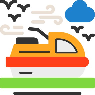 Tekne. Web simgesi basit illüstrasyon